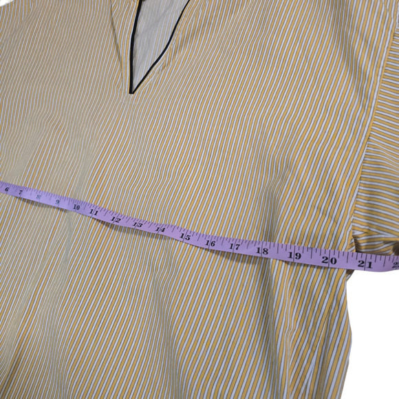 Tory Burch YELLOW Buddy stripe tunic and pants outfit size medium 8 - Picture 8 of 15